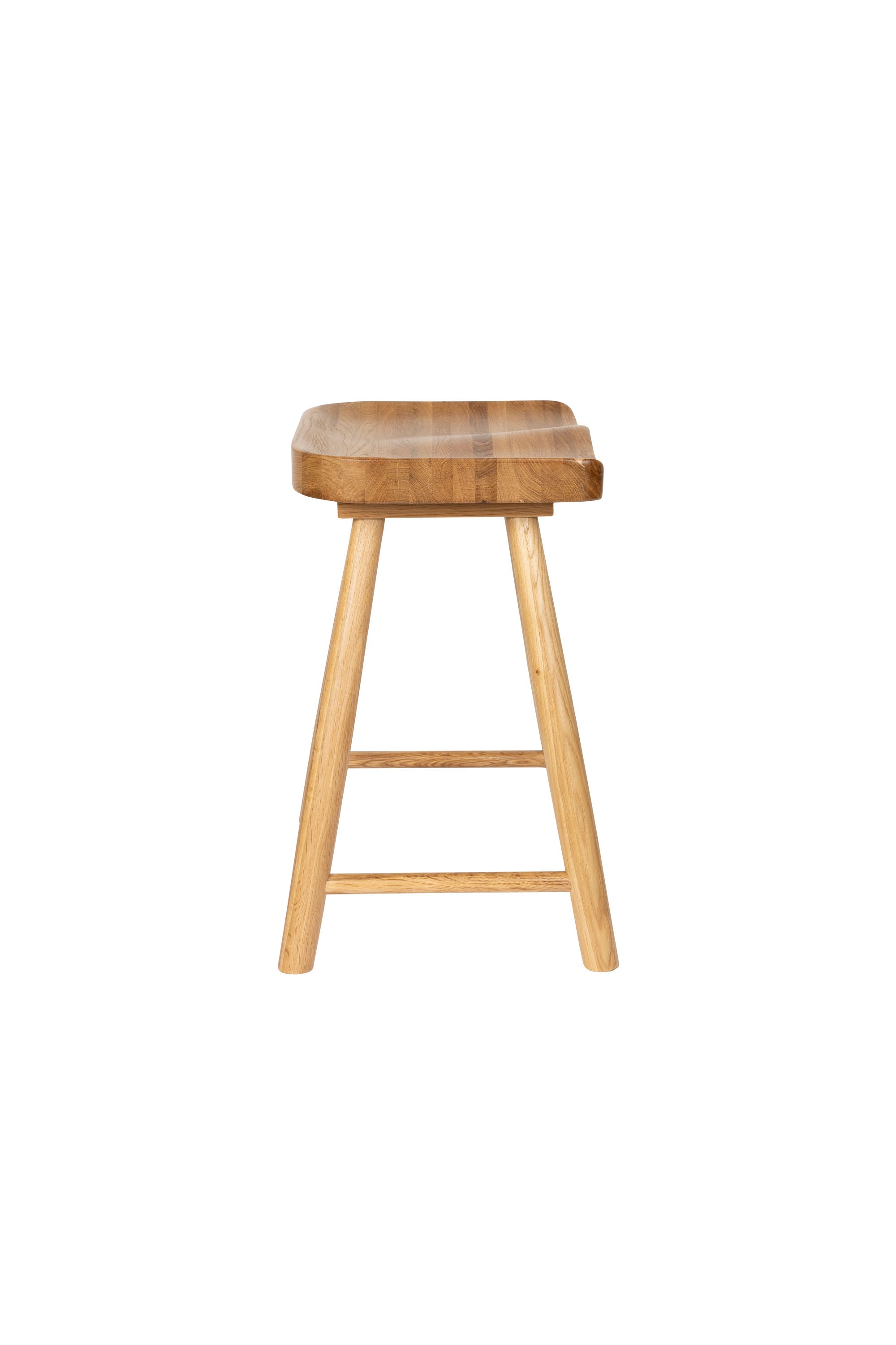 Vander Natural Oak Wood Low Stool